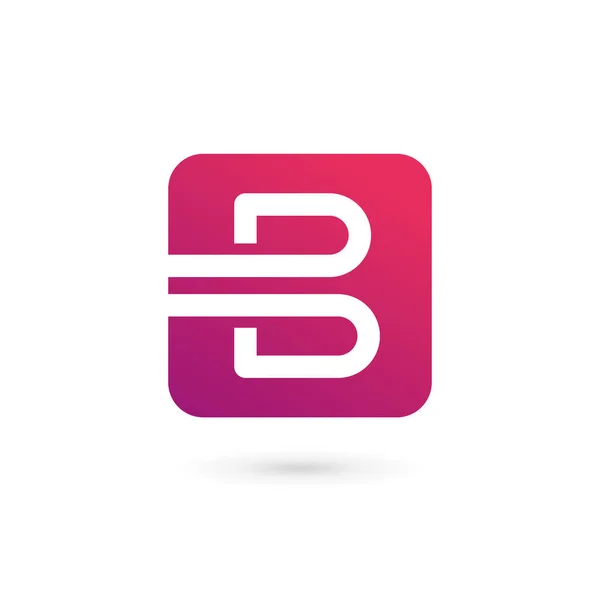 Элементы шаблона логотипа B буквы — стоковый вектор