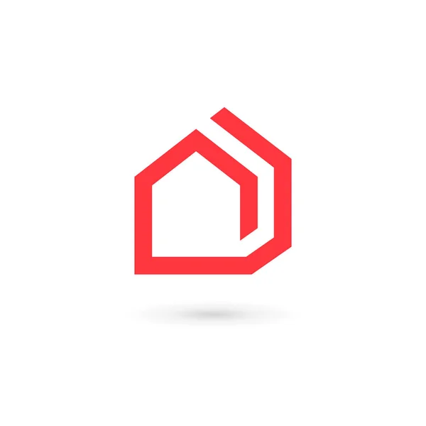 Inmobiliaria casa logo icono diseño plantilla elementos — Archivo Imágenes Vectoriales