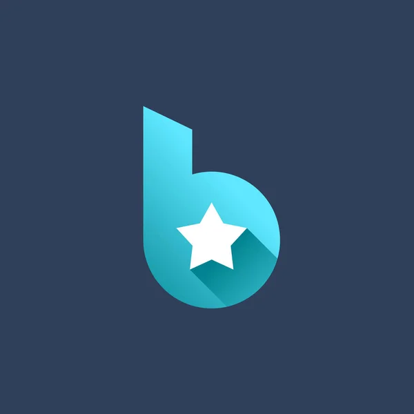 Letter B star-logo pictogram-ontwerpelementen sjabloon — Stockvector