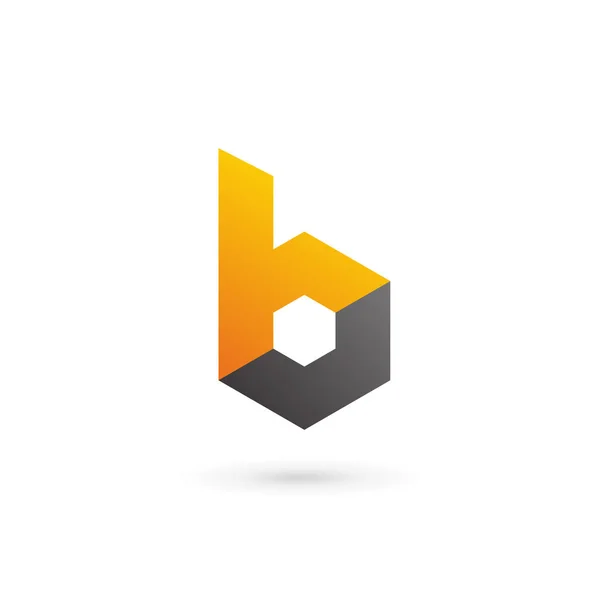B betű technológia logó ikonra design sablon elemei — Stock Vector