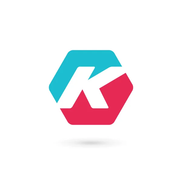 Elemen desain ikon logo huruf K - Stok Vektor