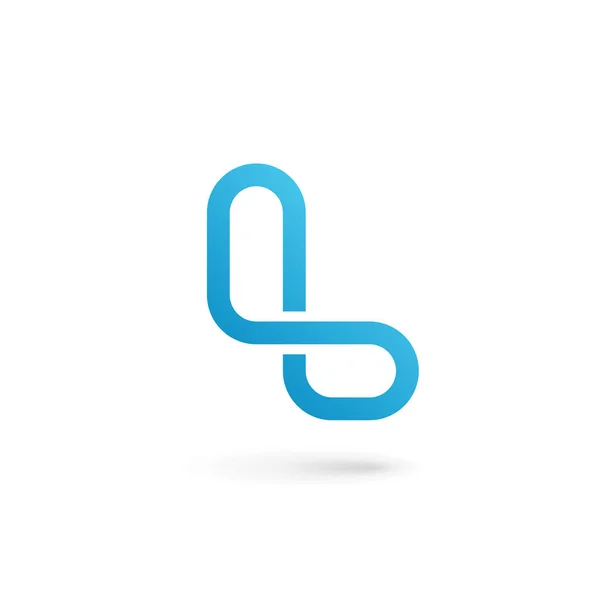 Letra L icono del logotipo elementos de plantilla de diseño — Vector de stock