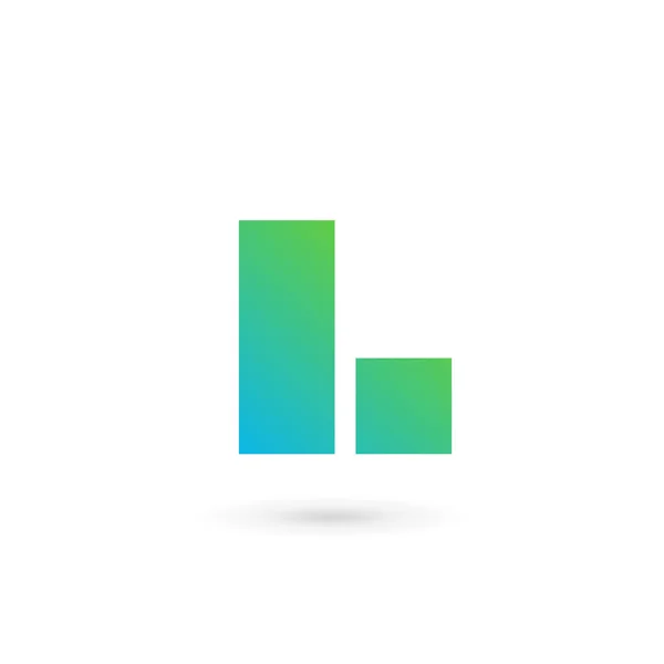 Letra L icono del logotipo elementos de plantilla de diseño — Vector de stock