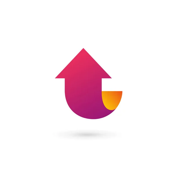 Letter L pijl logo pictogram sjabloon ontwerpelementen — Stockvector