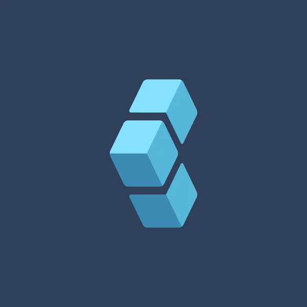C pijl logo pictogram ontwerp sjabloon briefelementen — Stockvector