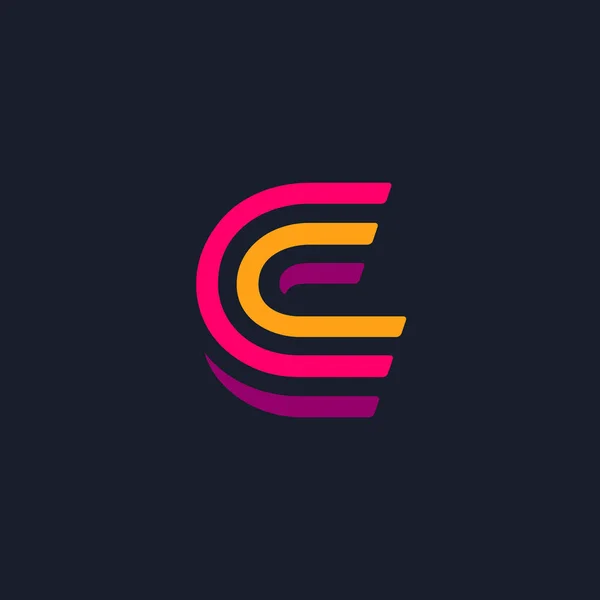 C harfi logo tasarım şablonu elementleri — Stok Vektör