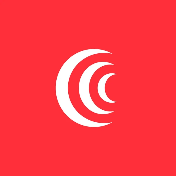 手紙 C wifi ロゴ アイコンのデザイン テンプレート要素 — ストックベクタ