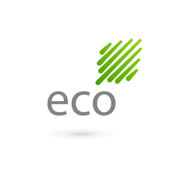Eco verlaat pictogram embleemontwerp sjabloon elementen — Stockvector
