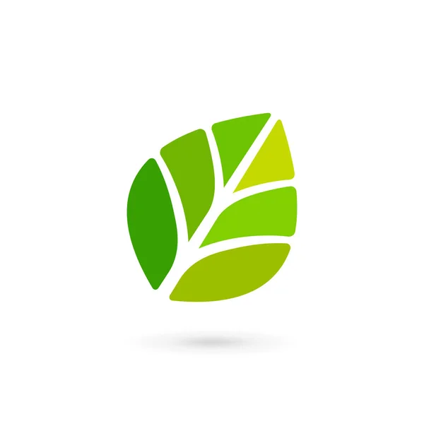 Екологічне листя елементи шаблону логотипу — стоковий вектор
