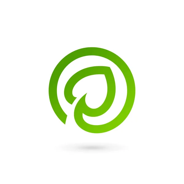エコ葉ロゴ アイコンのデザイン テンプレート要素 — ストックベクタ