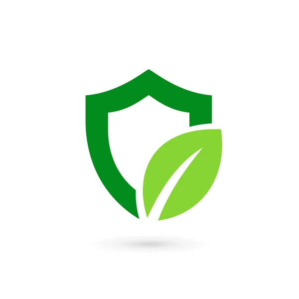 Eco Blätter Schild Logo Symbol Design-Vorlage Elemente — Stockvektor