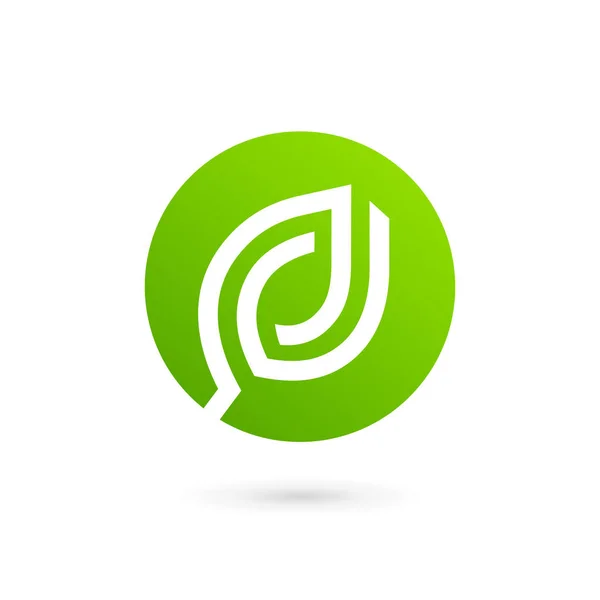 Elementos de modelo de ícone de logotipo folhas Eco —  Vetores de Stock