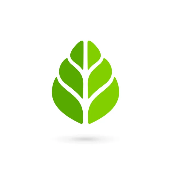Eco deja elementos de plantilla de diseño de icono de logotipo — Vector de stock