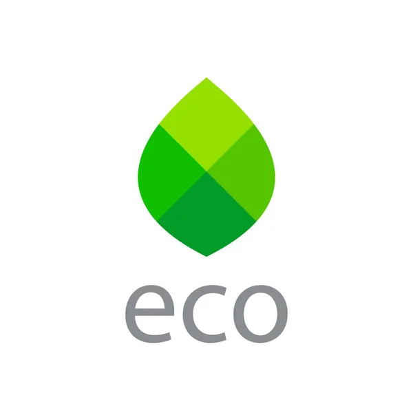 Eco αφήνει στοιχεία προτύπου σχεδίασης εικονίδιο λογότυπο μωσαϊκό — Διανυσματικό Αρχείο