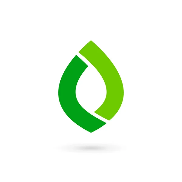 Eko logo simge tasarım şablon öğeleri bırakır. — Stok Vektör