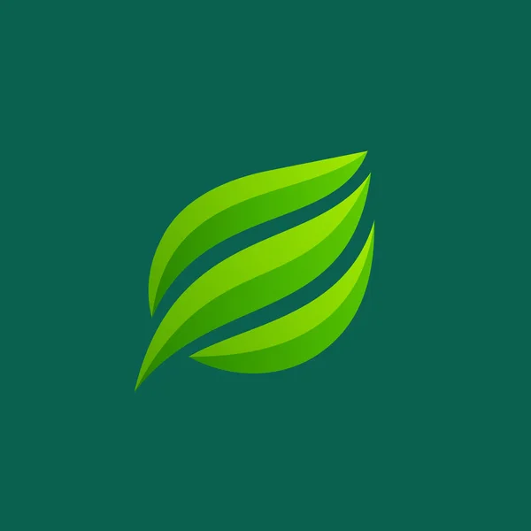 Eco listy logo ikonu návrhové prvky šablony — Stockový vektor