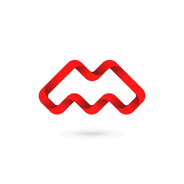 Bokstav M logotyp ikon designmall element — Stock vektor