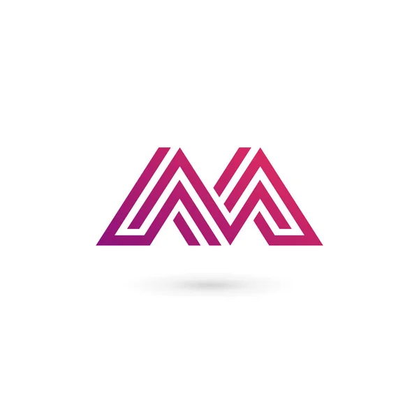 Buchstabe M Logo Symbol Design-Vorlage Elemente — Stockvektor