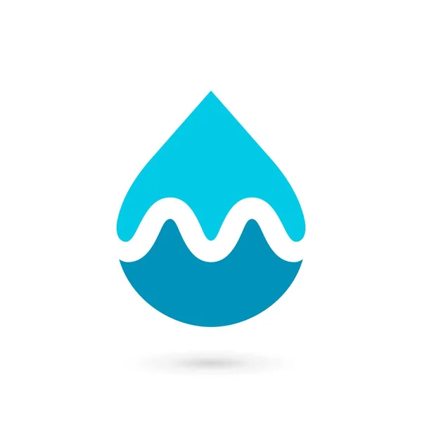 Buchstabe M Wassertropfen Logo Symbol Design-Vorlage Elemente — Stockvektor