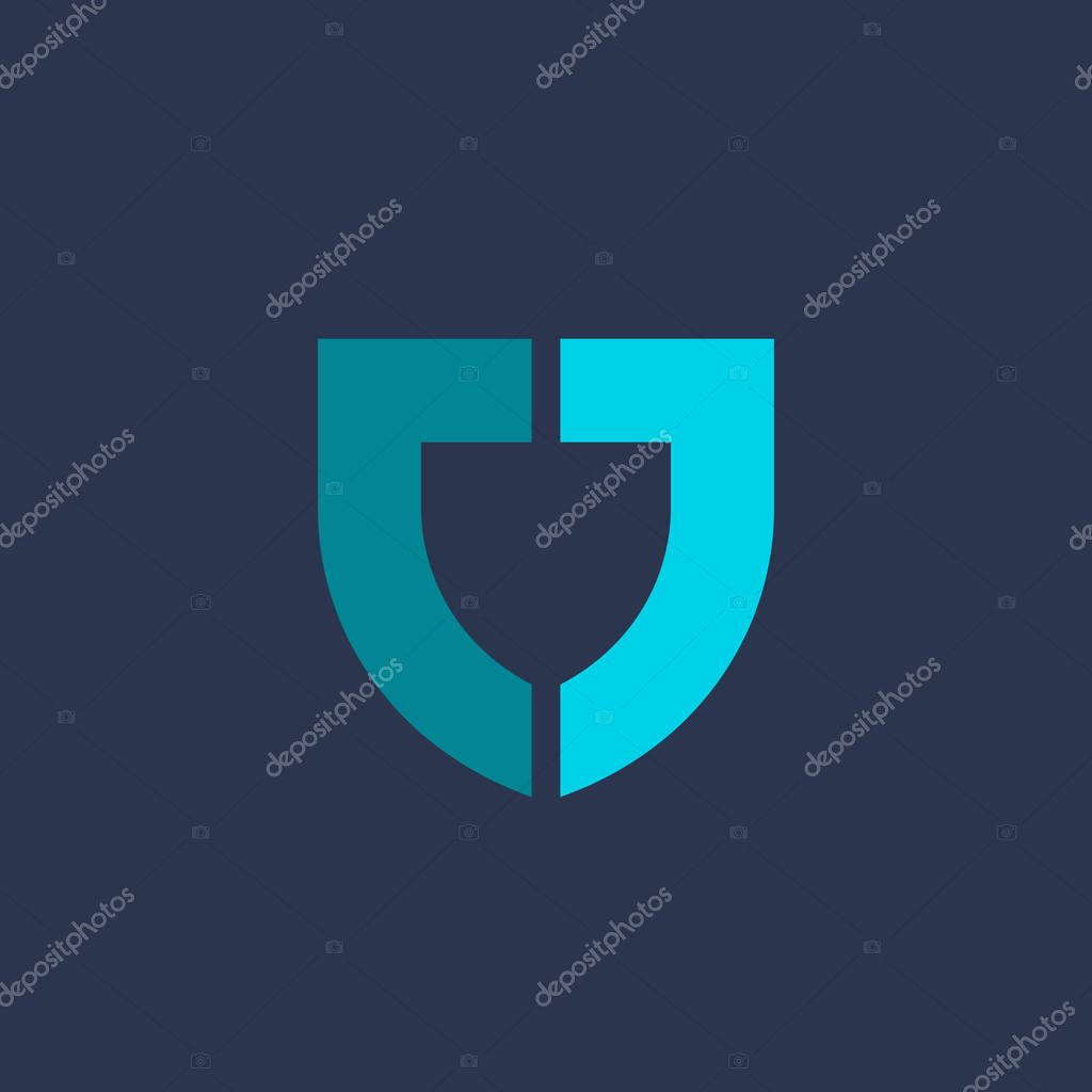 Letter J shield logo icon design template elements