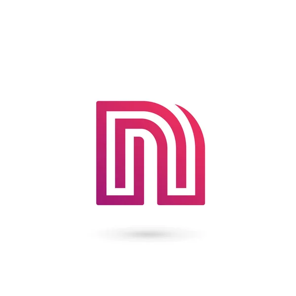 Lettre N éléments de modèle de conception icône logo — Image vectorielle