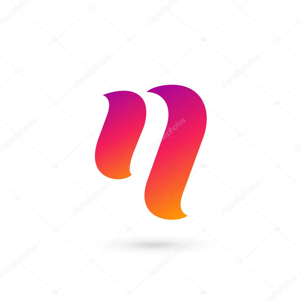Letter N logo icon design template elements