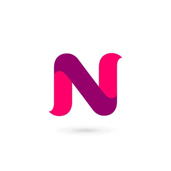 Элементы шаблона логотипа буквы N — стоковый вектор