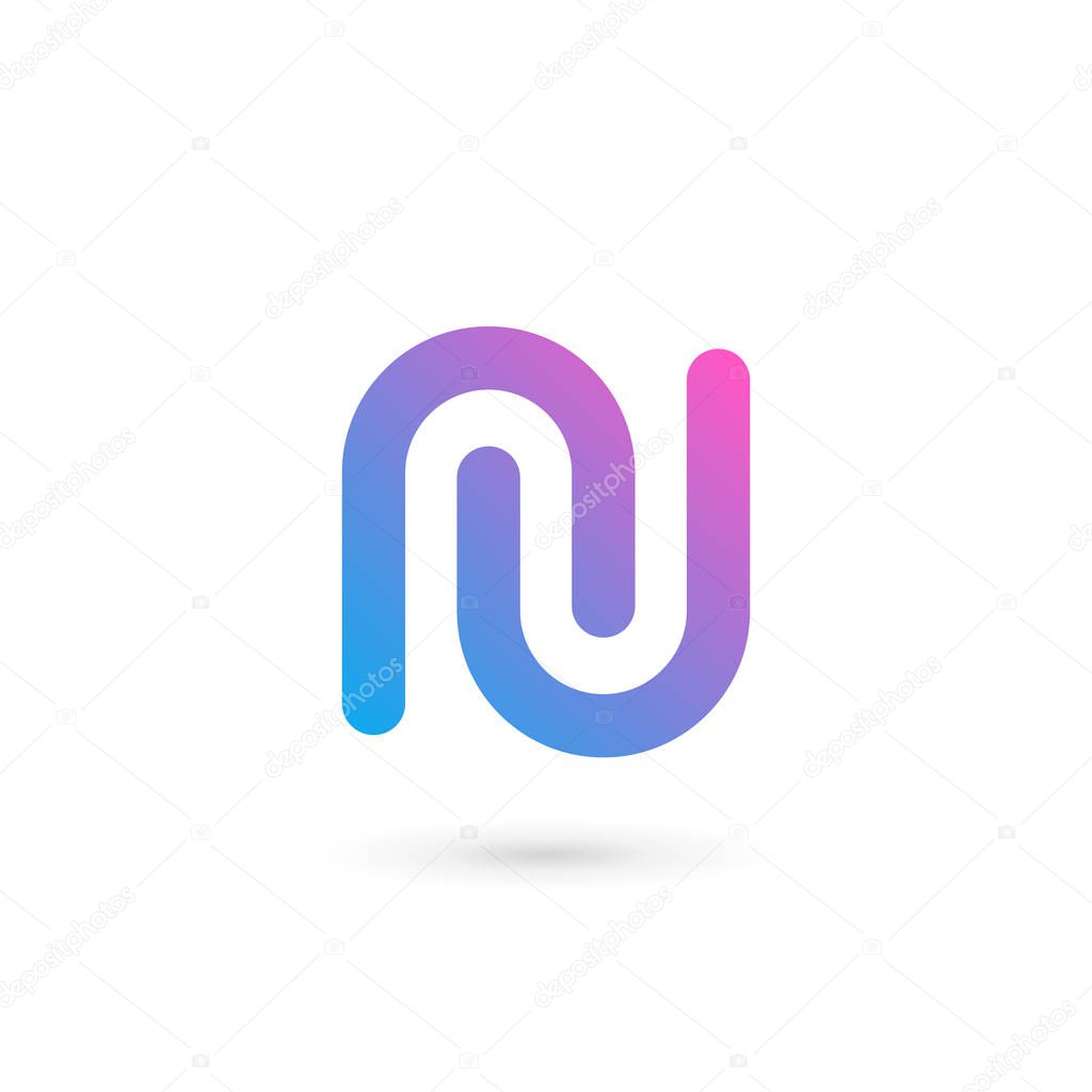 Letter N logo icon design template elements