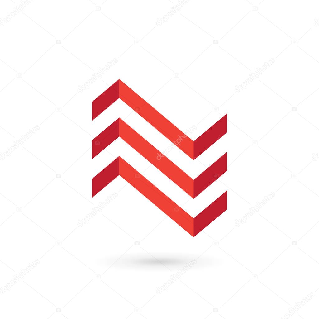 Letter N house logo icon design template elements