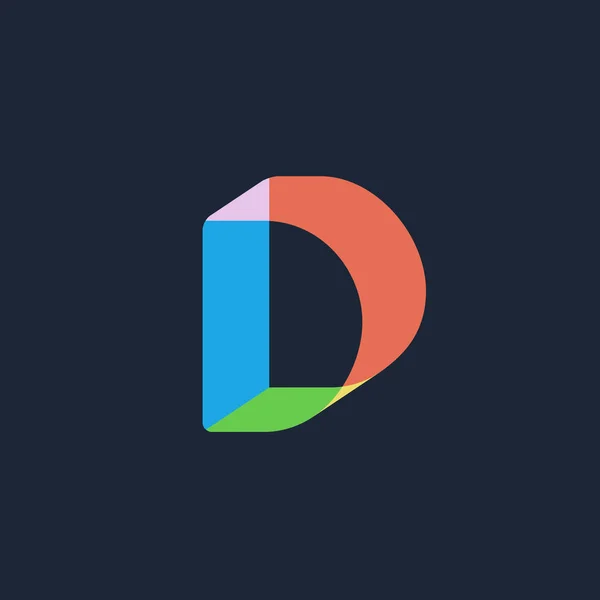 Letra D logotipo ícone design elementos de modelo —  Vetores de Stock