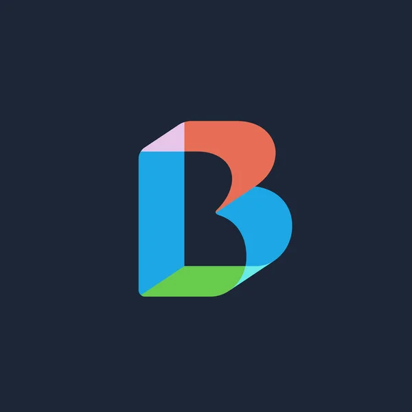 B Harfi Logo Simgesi Tasarım Şablonu Elemanları — Stok Vektör