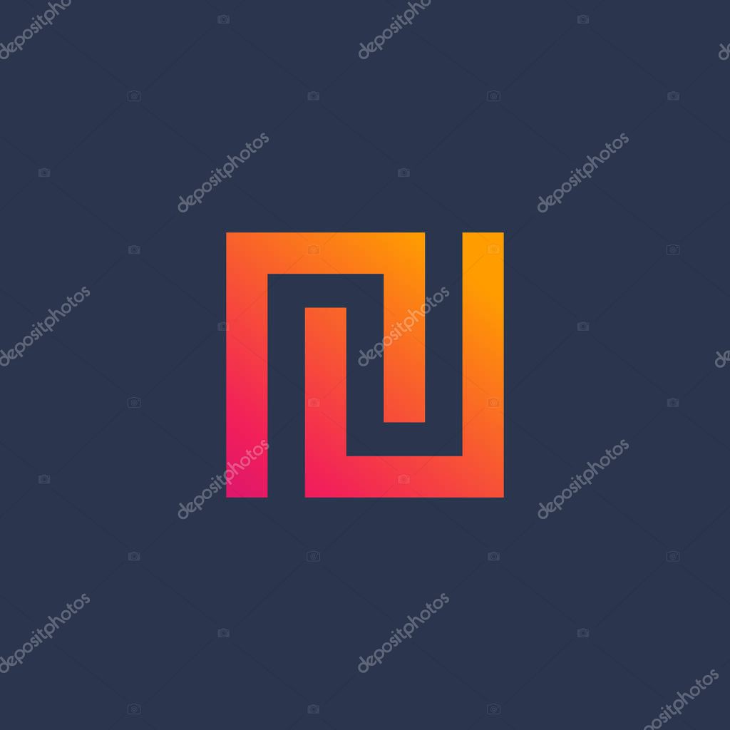 Letter N logo icon design template elements