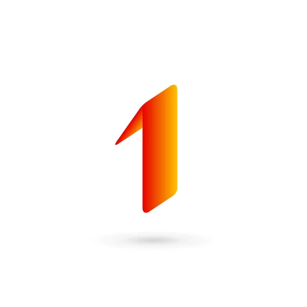 Nummer 1 logo pictogram ontwerp sjabloon elementen — Stockvector