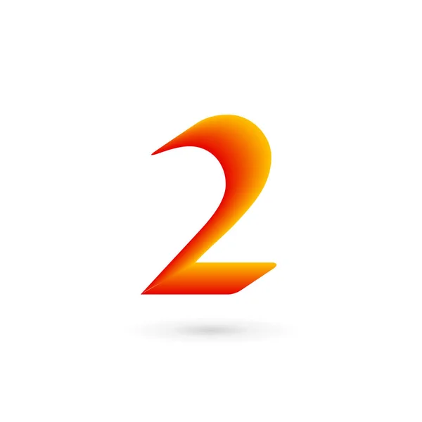 Numero 2 logo icona elementi modello di design — Vettoriale Stock