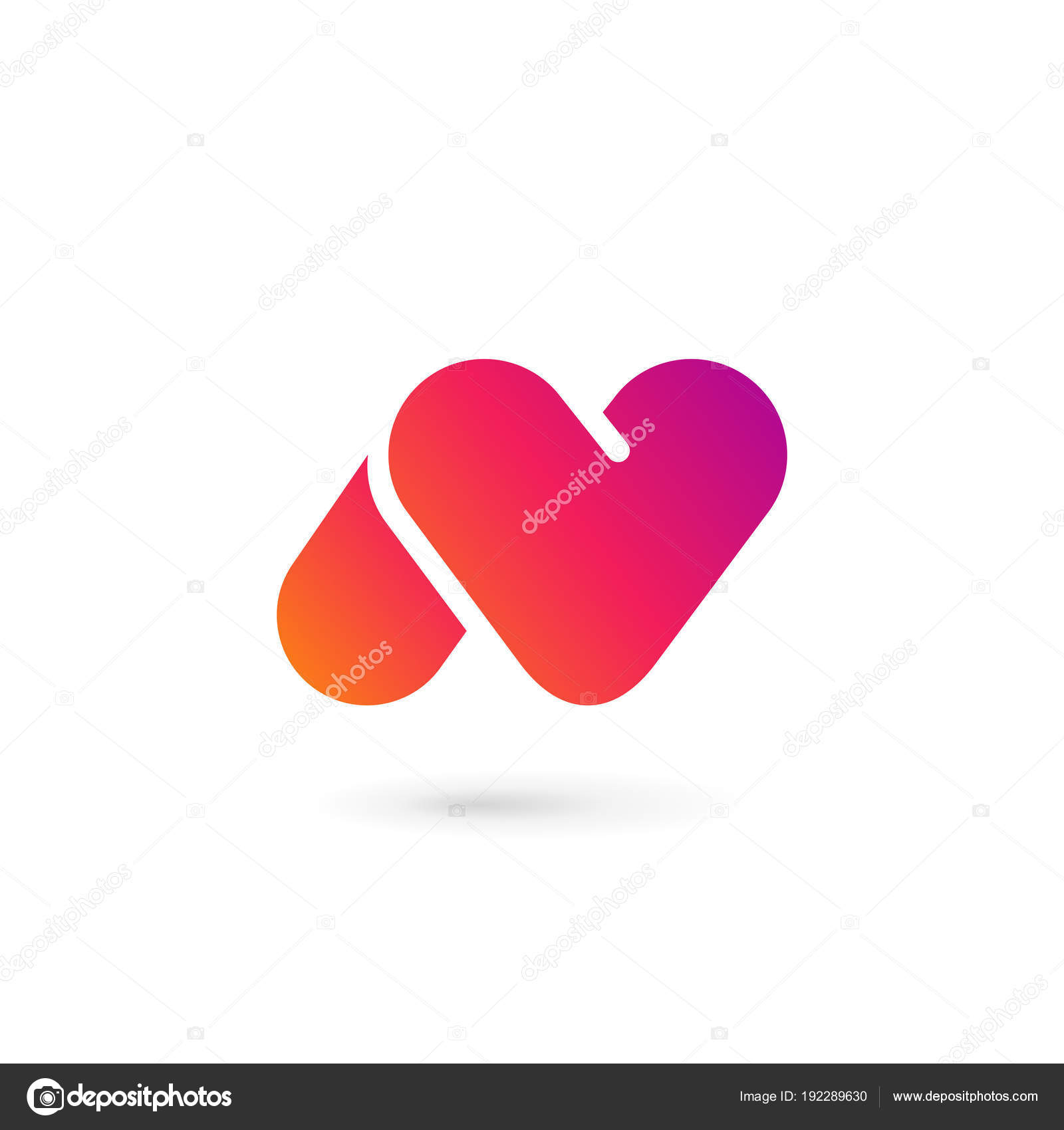 Letter N heart logo icon design template elements Stock Vector by ©arbuzu  192289630, image size:1600x1700