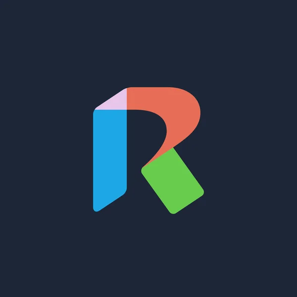 Lettre R logo icône conception des éléments de modèle — Image vectorielle