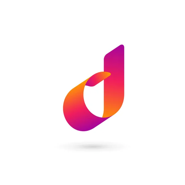 Letter D logo icon design template elements — Stock Vector