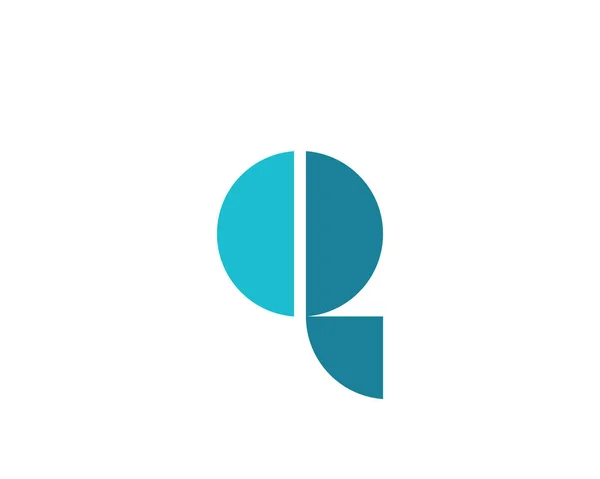 Unsur desain ikon huruf Q - Stok Vektor