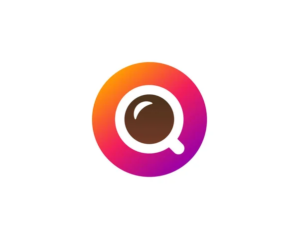 Letra Q cofee logotipo icono elementos de plantilla de diseño — Vector de stock
