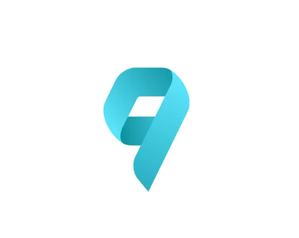 Letter Q or number 9 logo icon design template elements — ストックベクタ