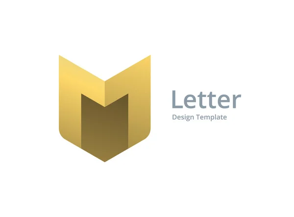 Literę M Tarcza logo ikona elementów szablonu projektu — Wektor stockowy