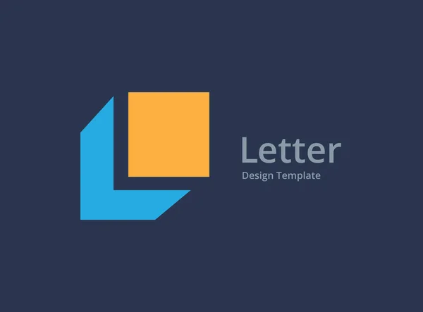 Letra Cubo Logotipo Icono Diseño Elementos Plantilla — Vector de stock