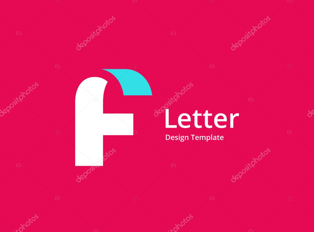 Letter F logo icon design template elements