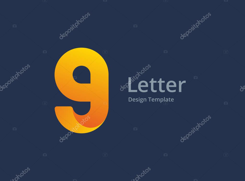 Letter G number 9 logo icon design template elements