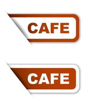 kahverengi vektör kafe, etiket kafe, afiş Cafe