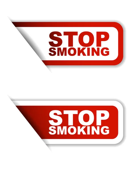 Красный вектор бросить курить, стикер бросить курить, баннер бросить курить — стоковый вектор