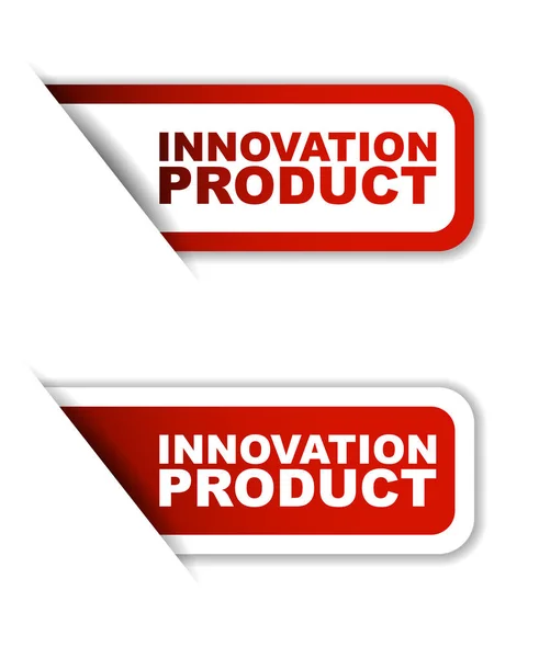 Röd vektor innovation produkt, klistermärke innovation, banner innovation produkt — Stock vektor