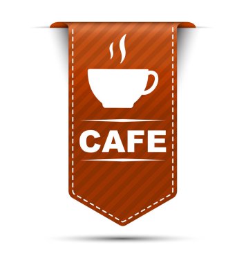 kafe, kahverengi vektör kafe, afiş Cafe