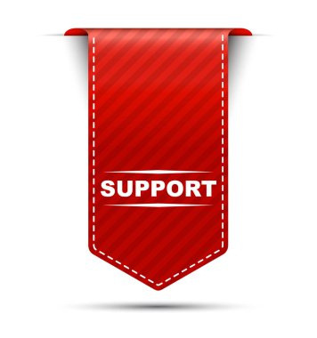 destek, kırmızı vektör çekmek, afiş destek
