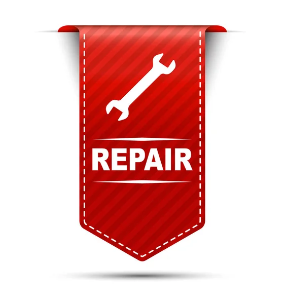 Réparation, réparation de vecteur rouge, réparation de bannière — Image vectorielle